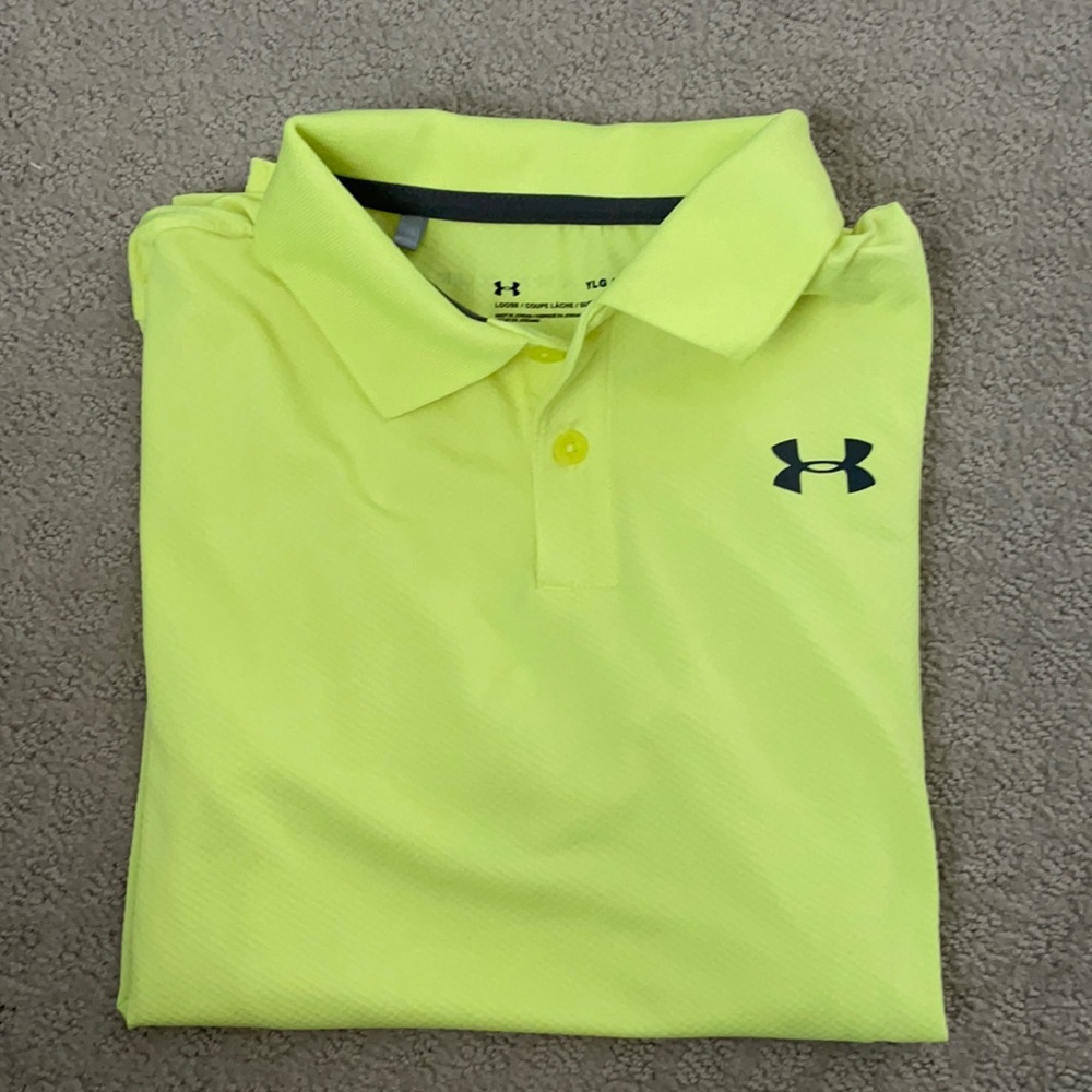 Boys Under Armour polo golf shirt Youth Large
